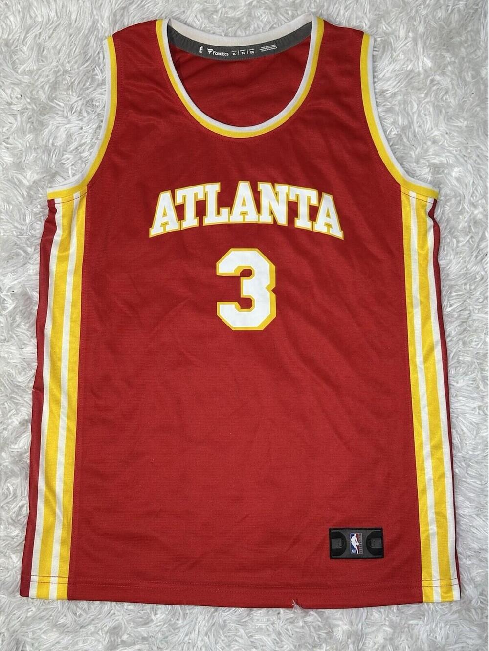 Custom "Lucky" Atlanta Hawks Youth XL Jersey #3 Fanatics Red Basketball Boys